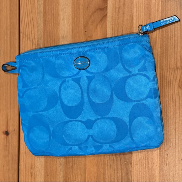 Coach Getaway Signature Nylon Weekender Bag Set -Bright Blue - Picture 3 of 16